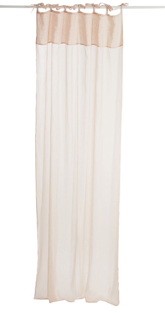 Zasłona lniana 140x290cm jasnoróżowa – obraz-1