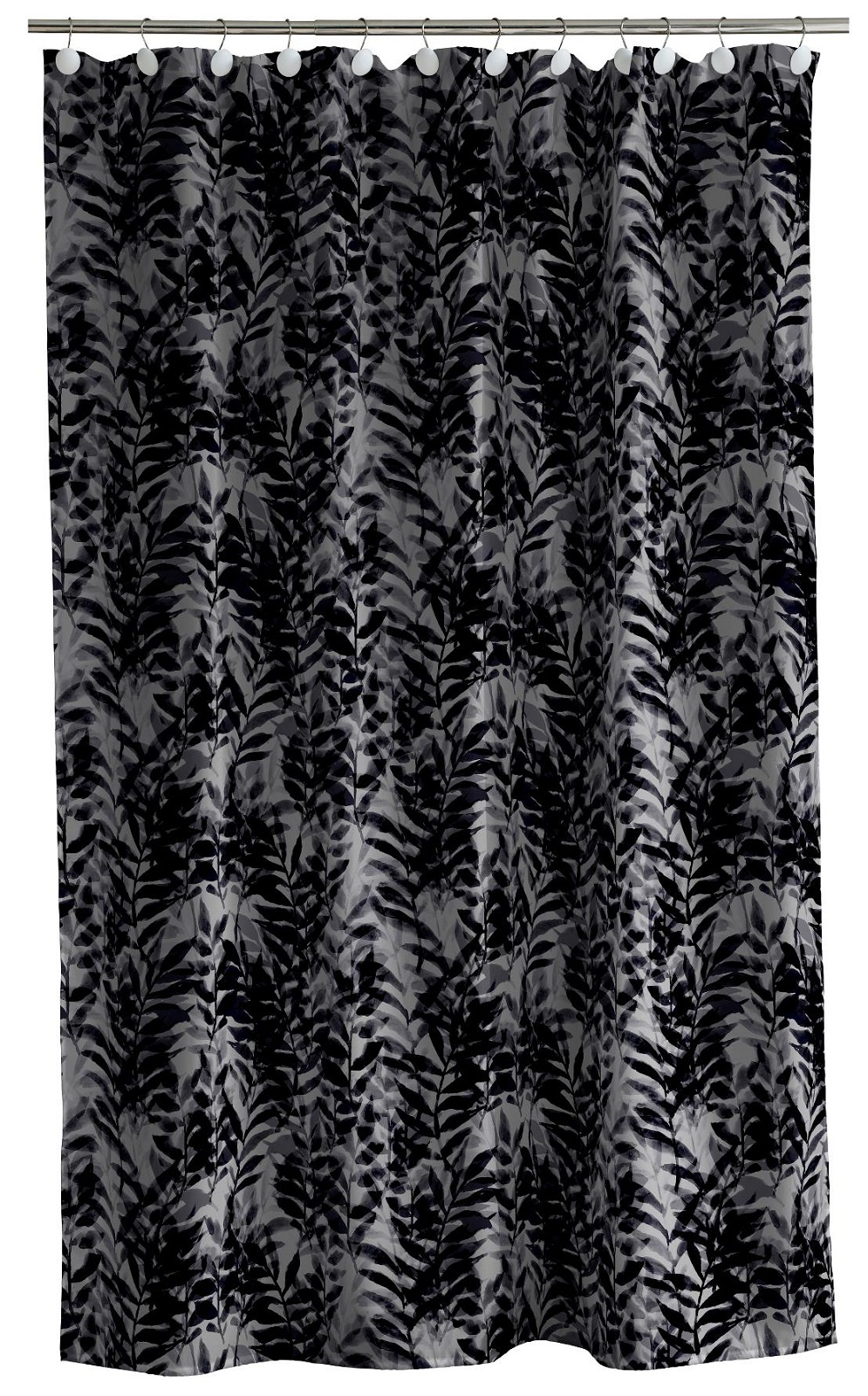 Zasłona prysznicowa czarna 180x200 cm – obraz-1