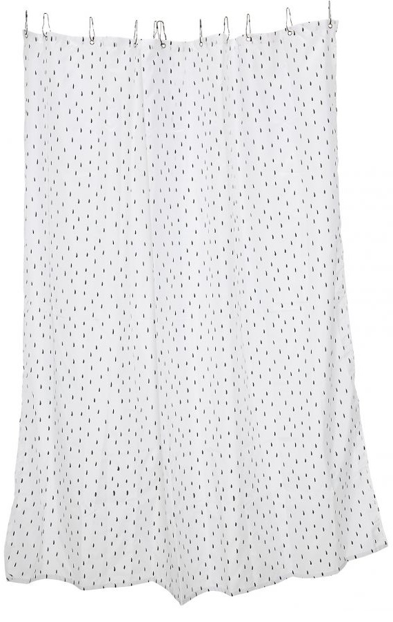 Zasłona prysznicowa biała 180x200 cm – obraz-1