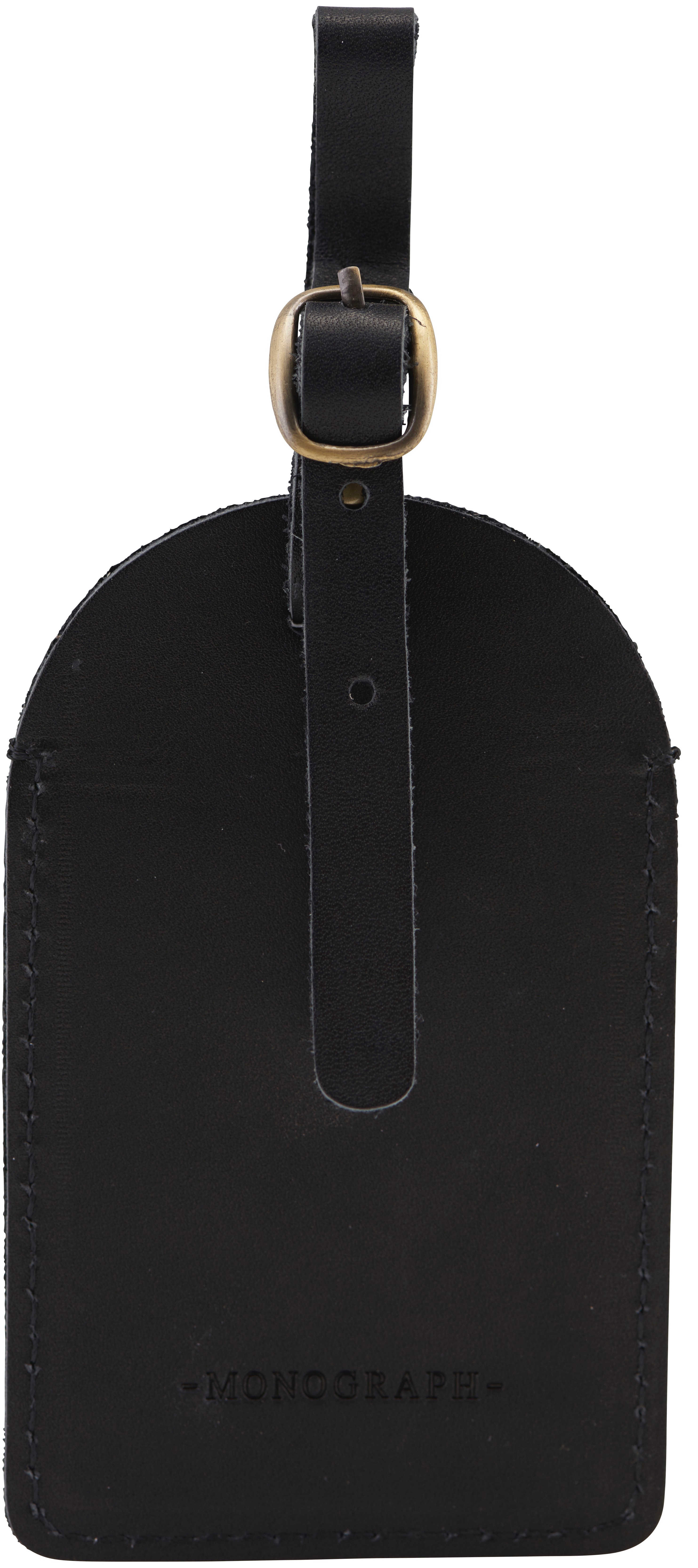 Zawieszka do walizek ekoskóra czarna 6x10 cm – obraz-1