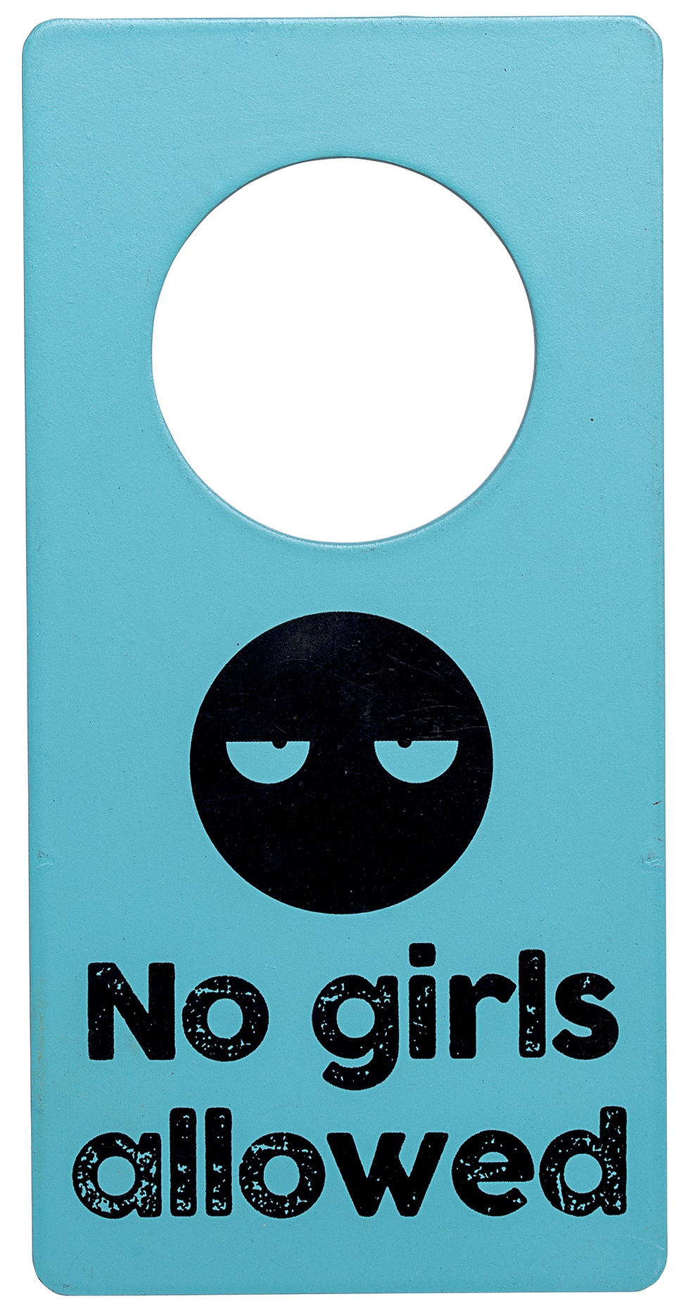 Zawieszka na drzwi No Girls Allowed niebieska – obraz-1