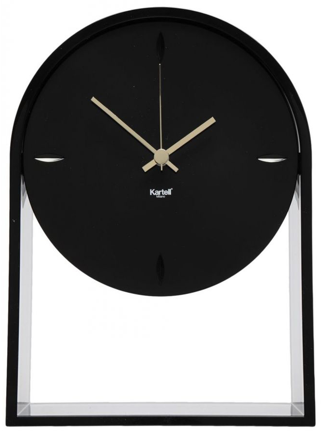 Zegar stołowy czarny 22x30 cm – obraz-1