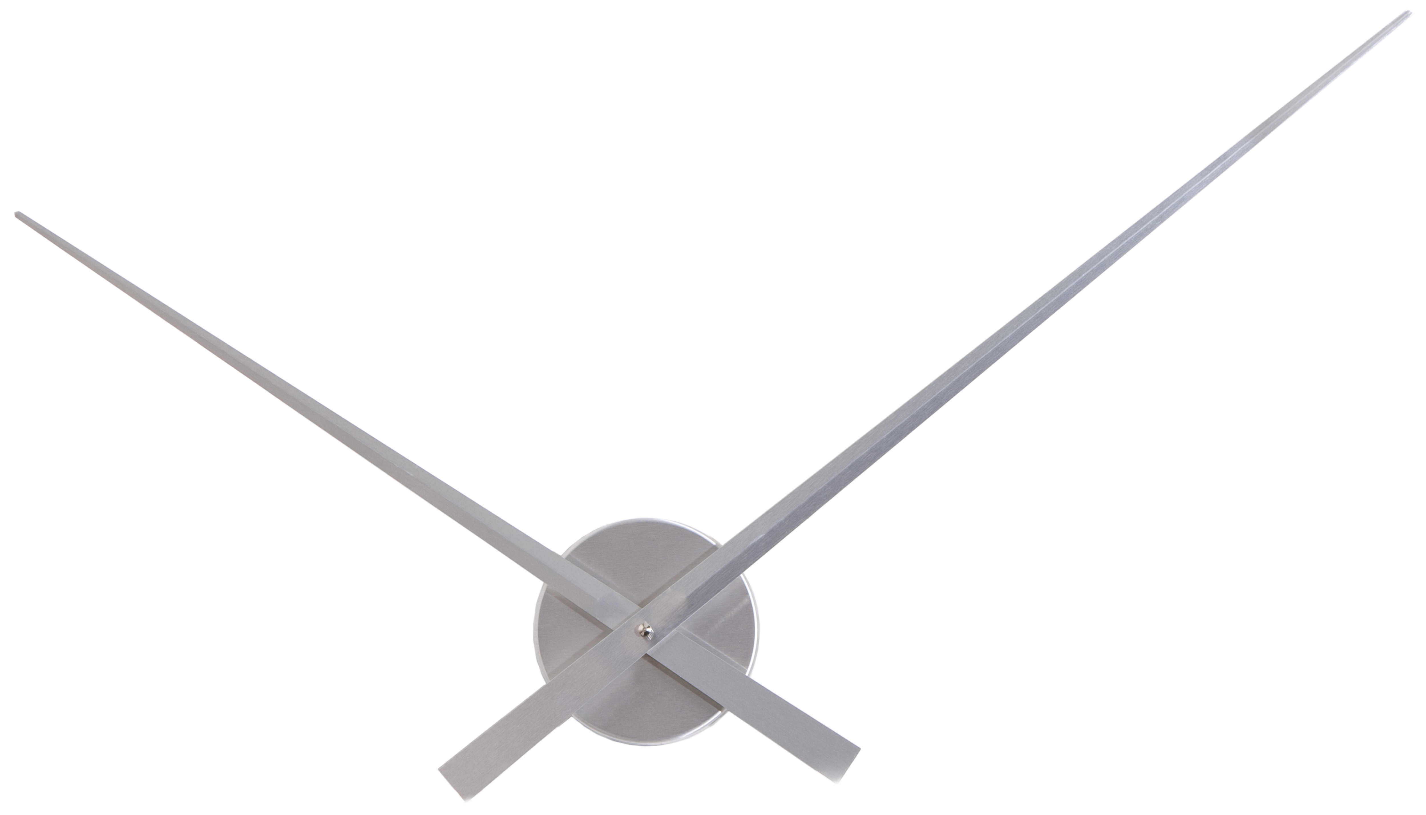 Zegar aluminiowy srebrny ∅80 cm – obraz-1
