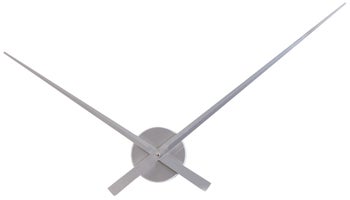 Zegar aluminiowy srebrny ∅80 cm – obraz-1