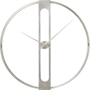 Ceas de perete Clip Argintiu Ø60cm – imagine-1.
