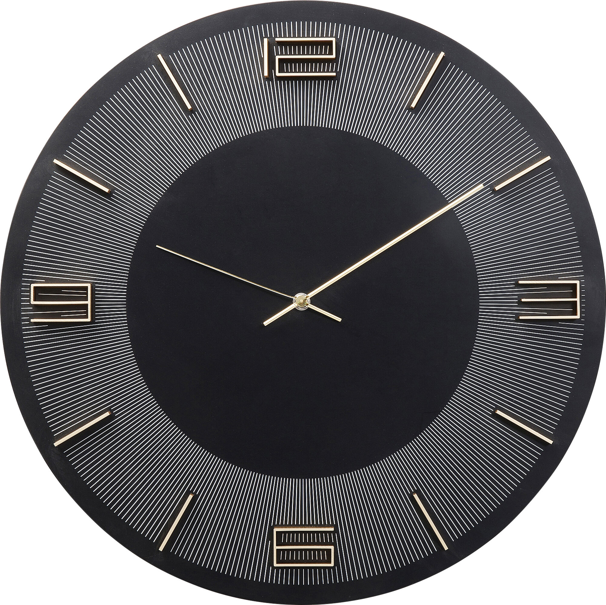 Orologio da parete Leonardo nero/oro 50 cm – immagine-1.