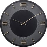 Orologio Da Parete Design Kare Central Park - Nero, Diametro 30 Cm - Elegante E Moderno Per Soggiorno, Cucina O Ufficio