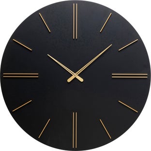Reloj pared Luca negro Ø70 – Imagen-1.