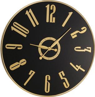 Ceas de perete Casino negru Ø76cm – imagine-1.