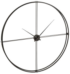 Zegar ścienny metalowy czarny Ø129 cm – obraz-1