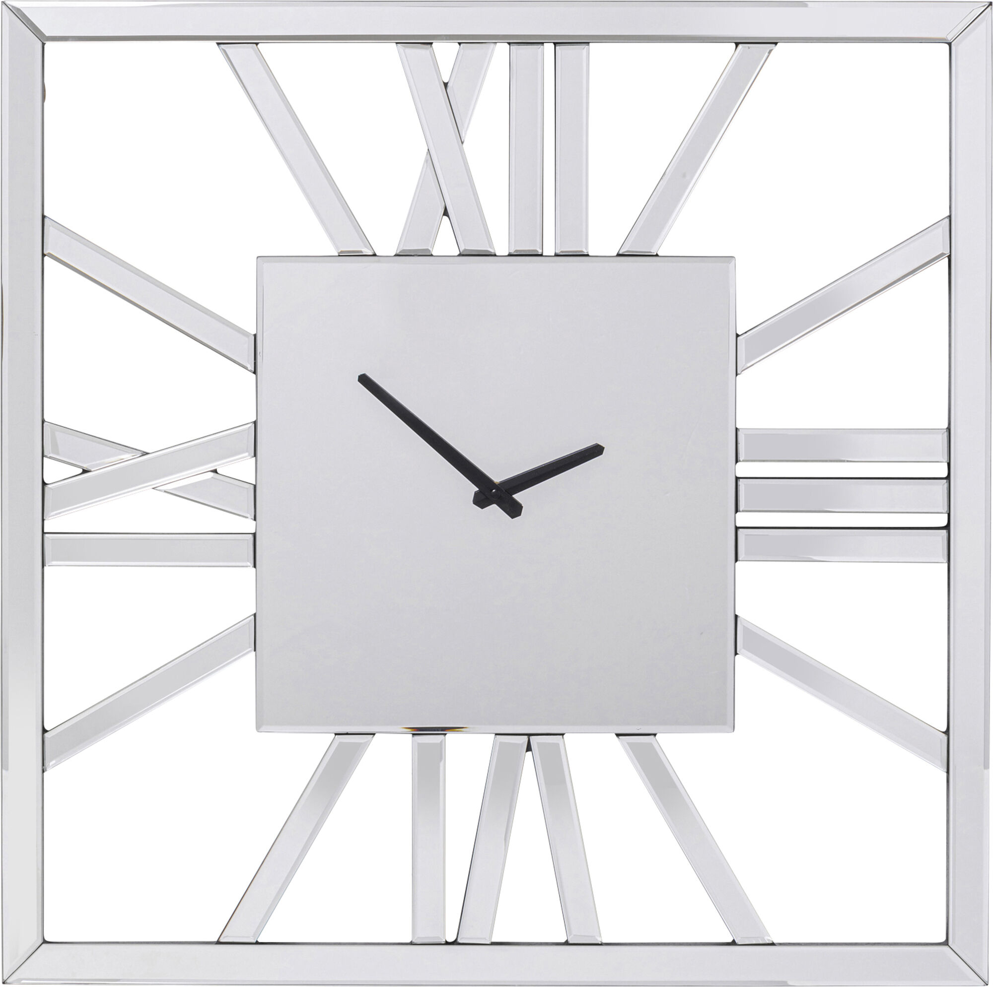 Zegar ścienny Specchio Square 60x60 cm lustrzany – obraz-1