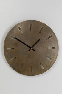 Zegar ścienny Studio Ø38 cm mosiężny antyczny – obraz-1