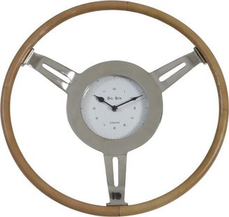 Zegar Steering 46 cm srebrno-brązowy – obraz-1
