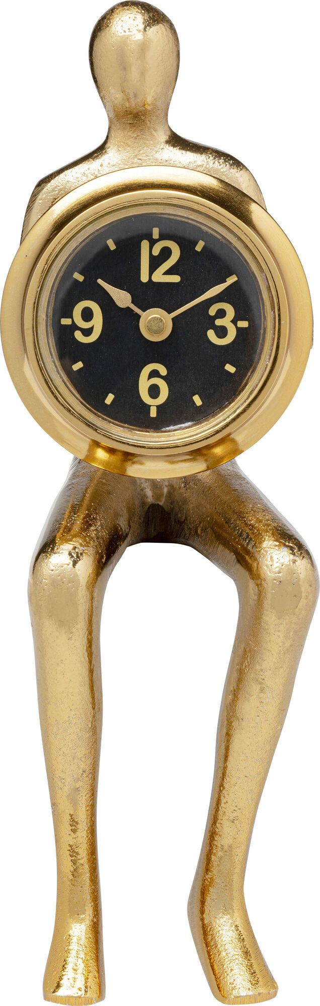 Zegar stołowy złoty 8x27 cm siedzący człowiek – grafika-1.