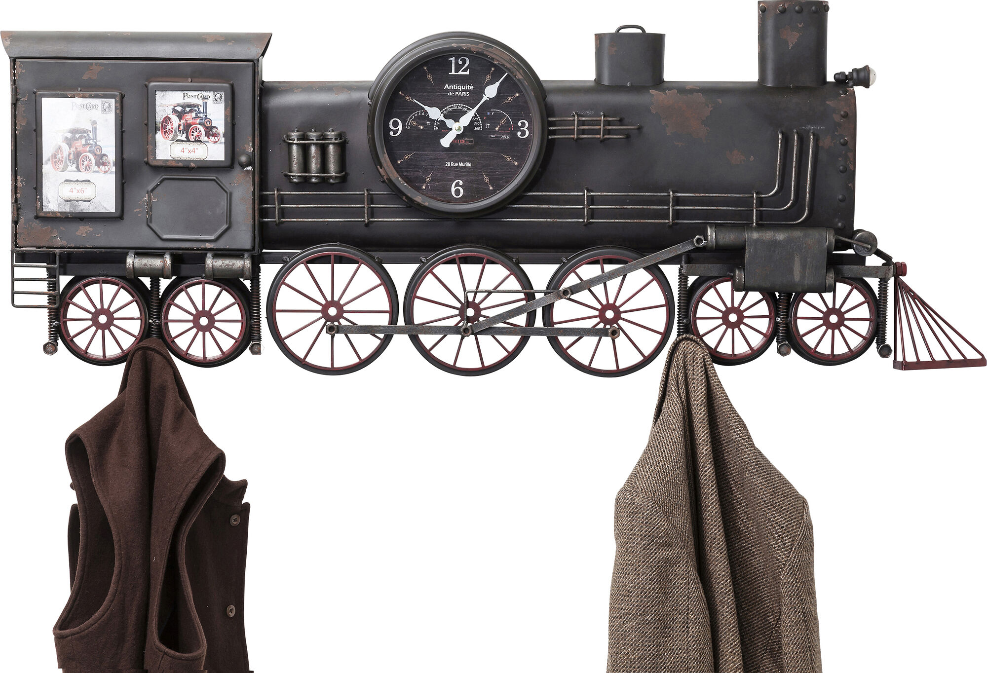 Zegar Train 123x46 cm czarny – grafika-1.