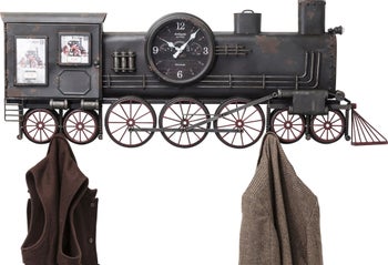 Zegar Train 123x46 cm czarny – grafika-1.