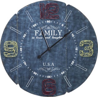 Ceas Perete Family Albastru Ø105cm – imagine-1.