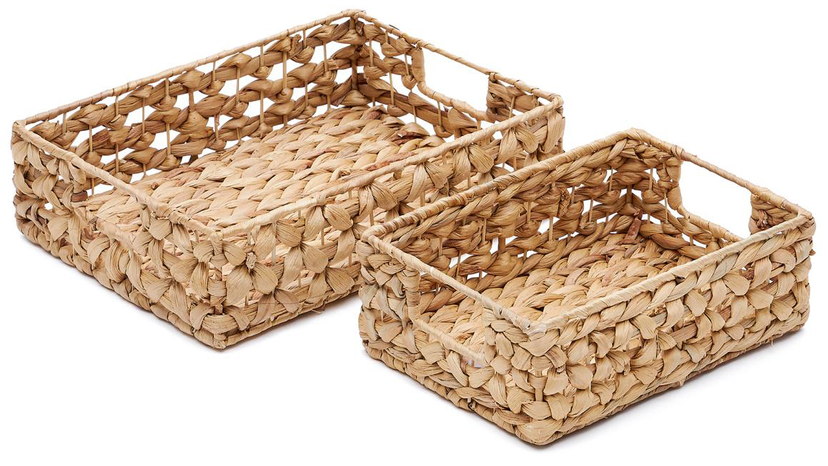 Zestaw 2 pudełek z uchwytami hiacynt wodny – obraz-1