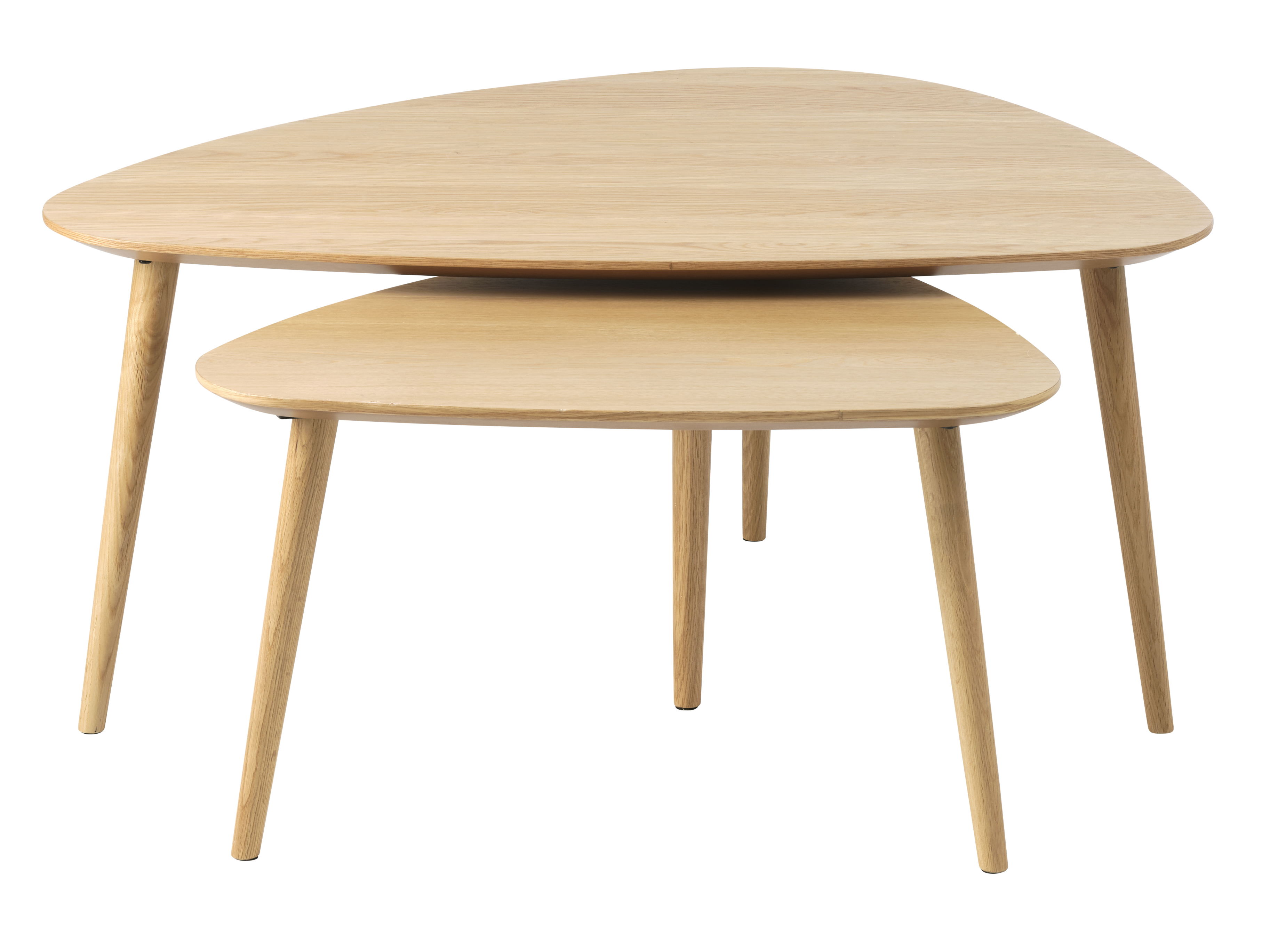 Zestaw 2 stolików kawowych blaty trójkątne – grafika-1.