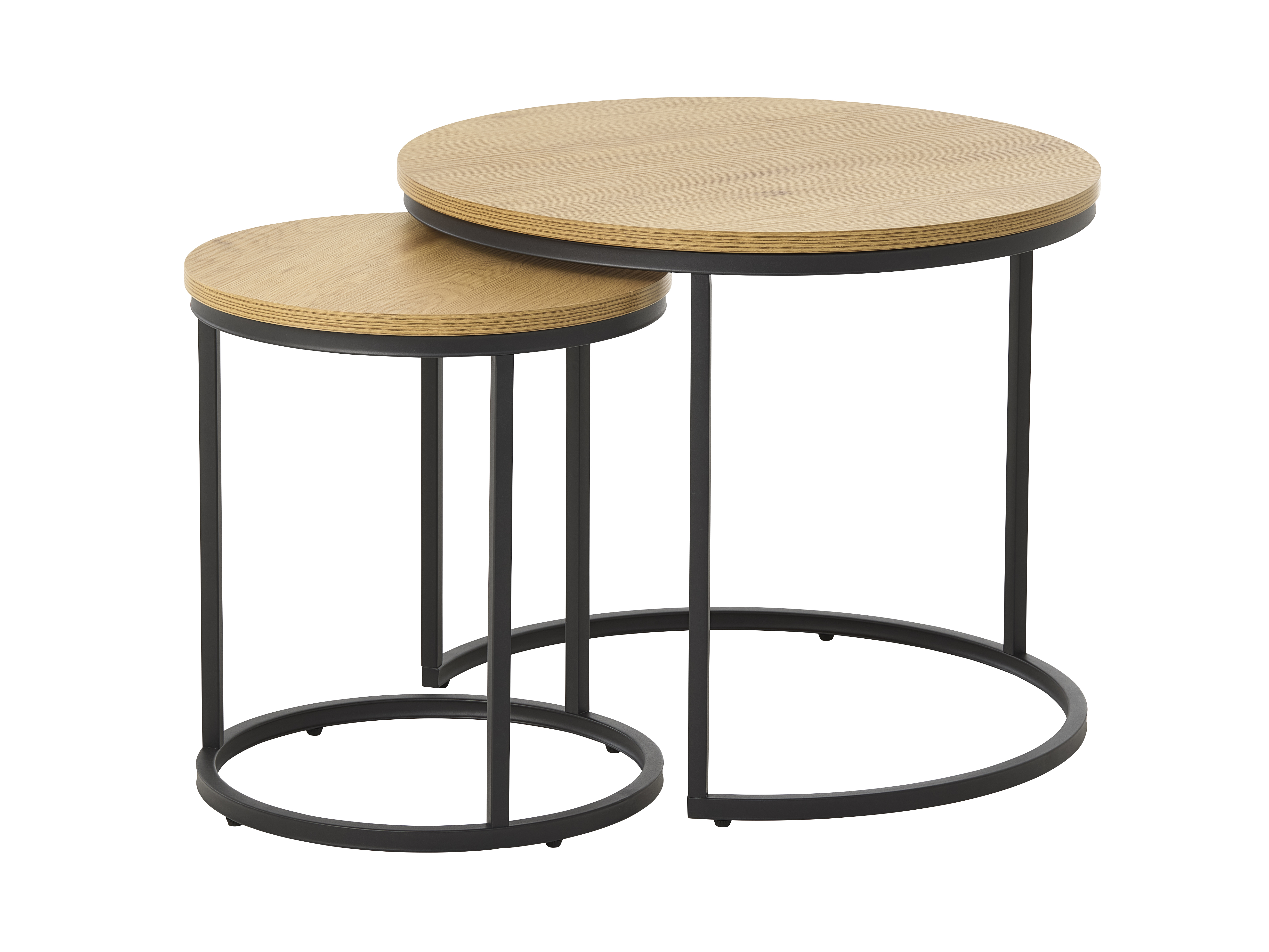 Zestaw 2 stolików Nest Ø60 cm – grafika-1.