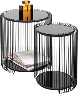 Pomoćni sto Wire Double crna (2/Set) – slika-1.