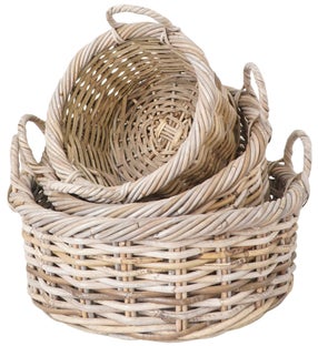 Zestaw 3 pojemników ogrodowych z rattanu – grafika-1.