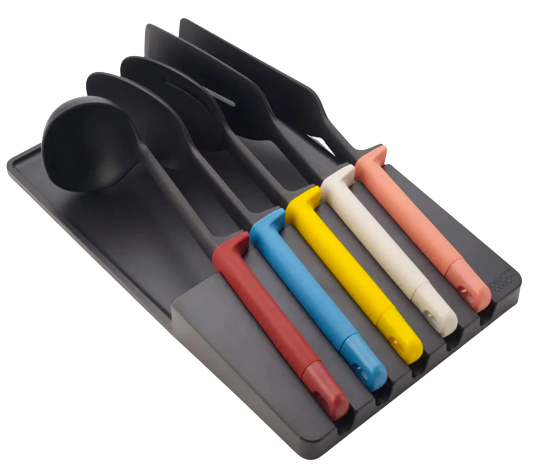 Zestaw 5 narzędzi kuchennych z organizerem 34x20 cm kolorowych – obraz-1