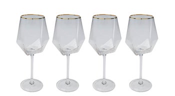 Zestaw czterech kieliszków do wina Diamond 525 ml transparentne – obraz-1