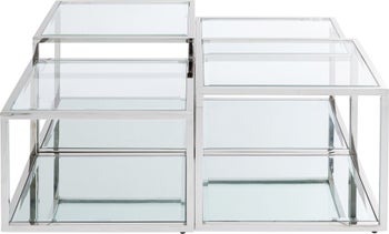Tavolino da caffé Orion argento (4/Set) – immagine-1.