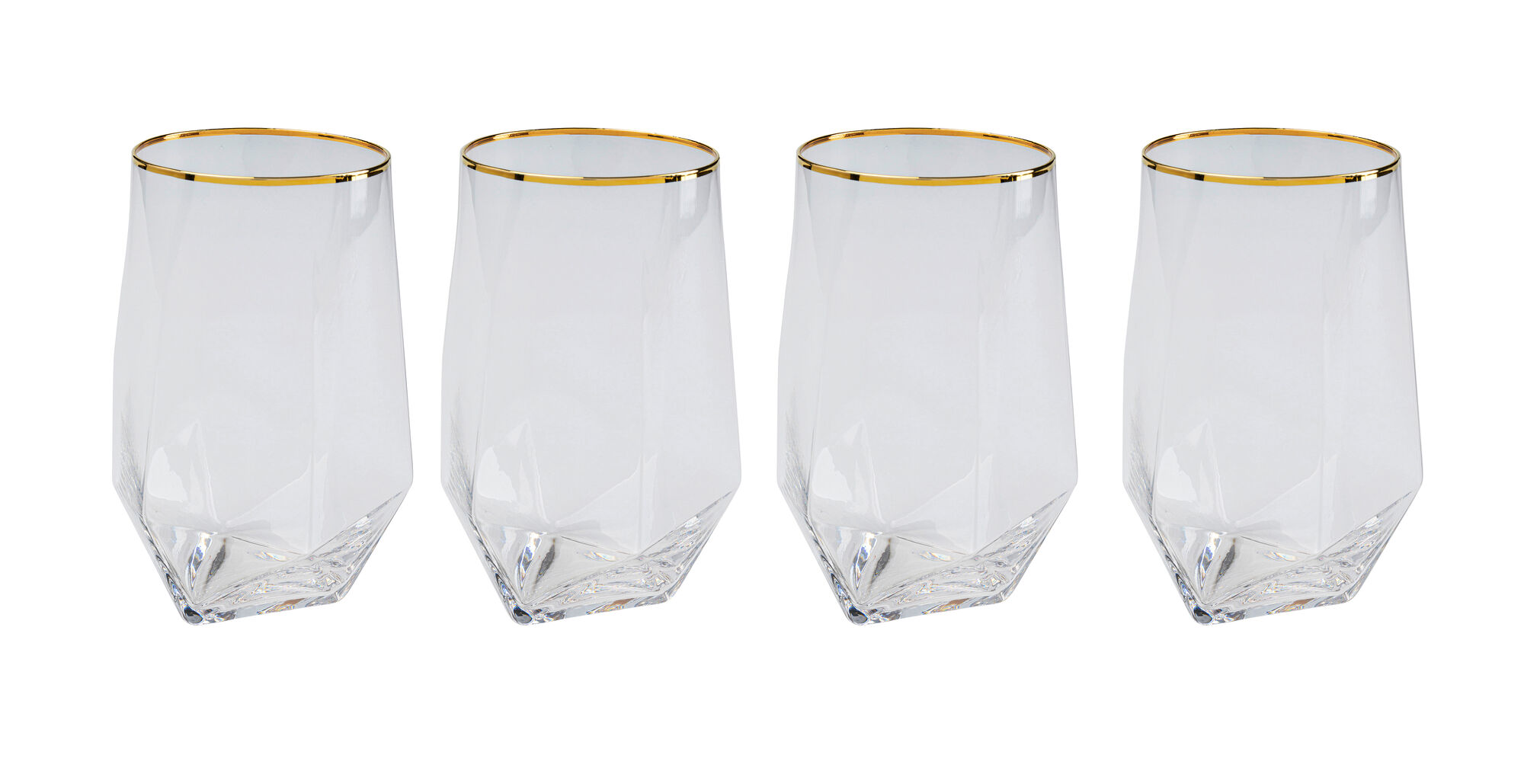 Zestaw czterech szklanek Diamond 710 ml transparentne – obraz-1