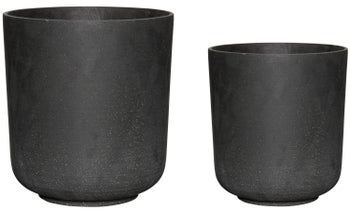 Zestaw dwóch doniczek Stilgar - czarne – obraz-1
