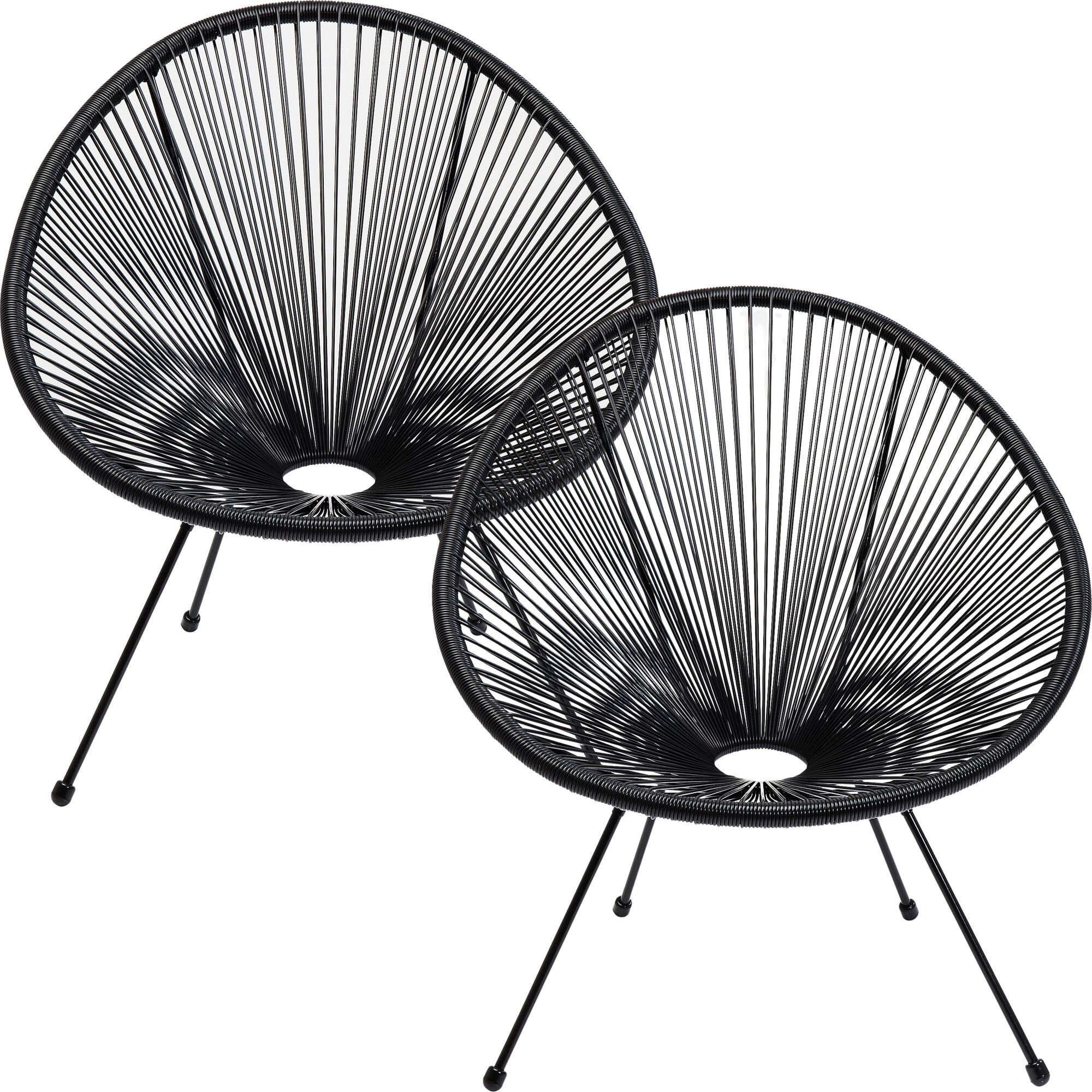 Fotelja Acapulco 2/set Mono crna – slika-1.