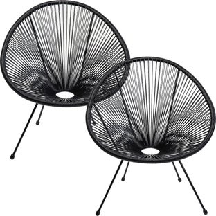 Loungestol Trädgård Acapulco 2 set - Mono Svart – bild-1.