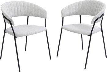 Стол с подлакътници Belle Light Grey (2/Set) – изображение-1.