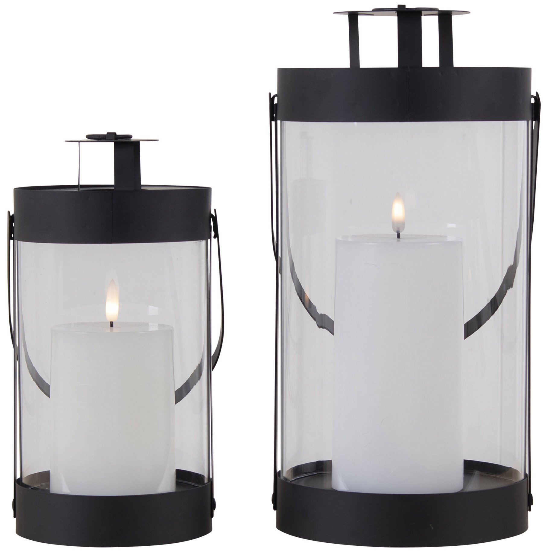Zestaw dwóch latarenek czarnych 32x15 cm – grafika-1.