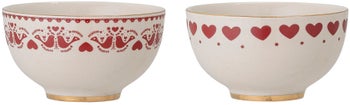 Zestaw dwóch miseczek beżowy wzory 500 ml – obraz-1
