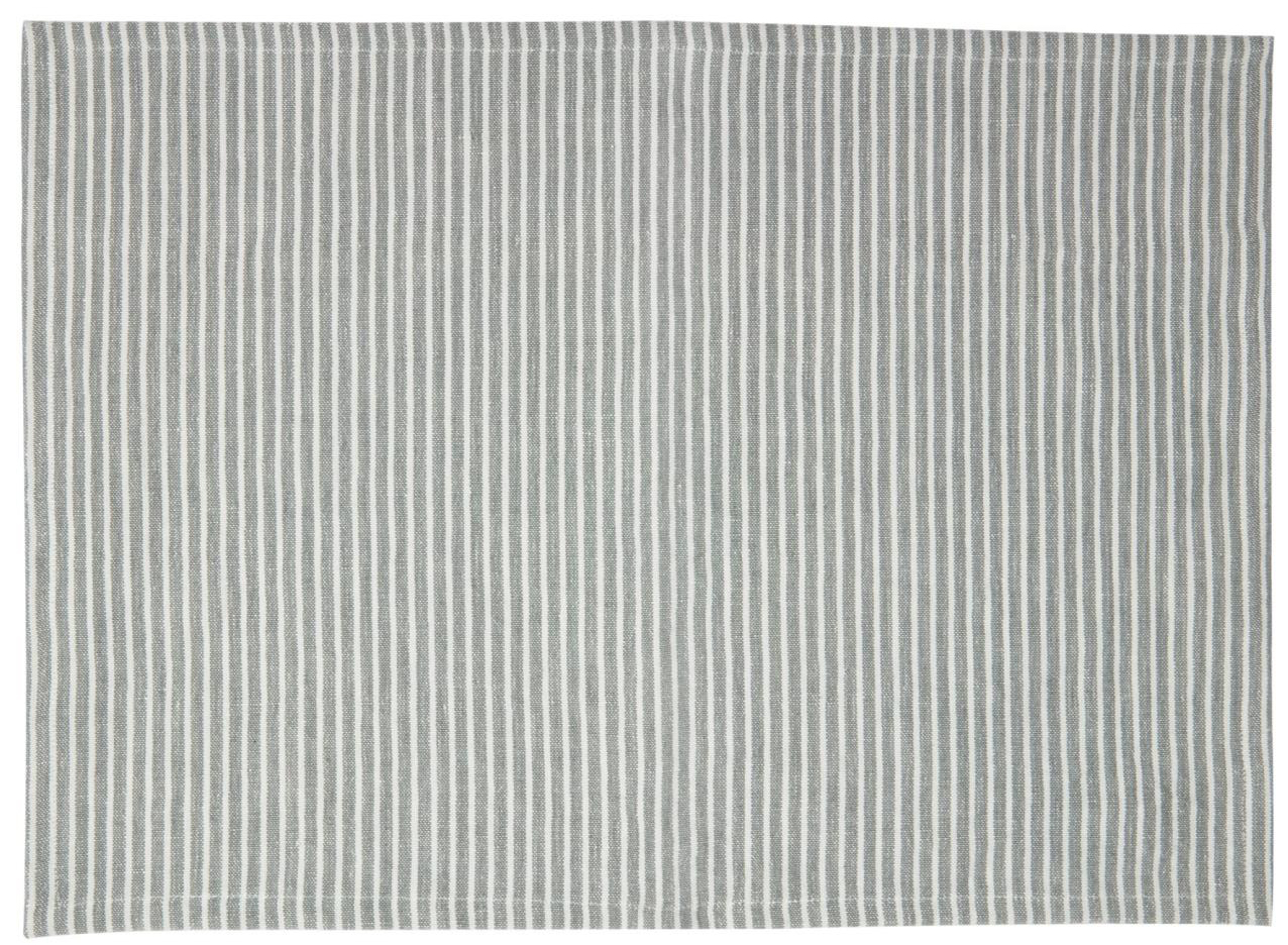 Zestaw dwóch podkładek na stół szare w paski 50x35 cm – obraz-1