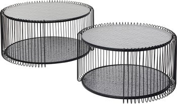 Mesa centro Wire Double Bubble Negro (2/Set) – Imagen-1.