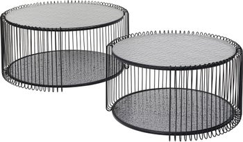 Mesa centro Wire Double Bubble Negro (2/Set) – Imagen-1.