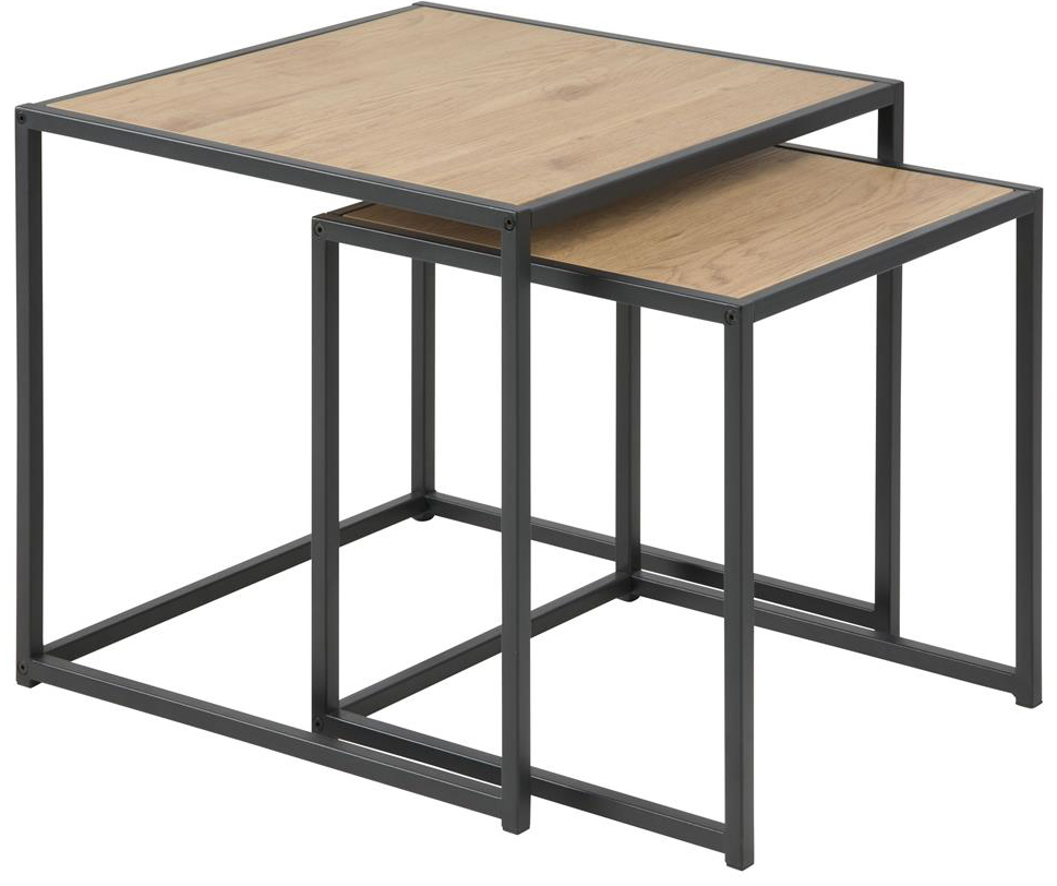 Zestaw dwóch stolików kawowych Seaford wild oak – obraz-1