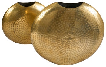 Elegancki zestaw wazonów metalowo-aluminiowych w złotym kolorze – grafika-1.