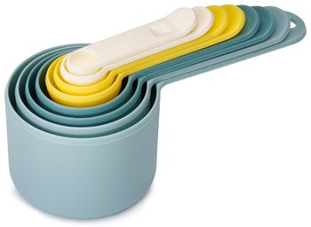 Zestaw 8 miarek kuchennych niebieskie – obraz-1