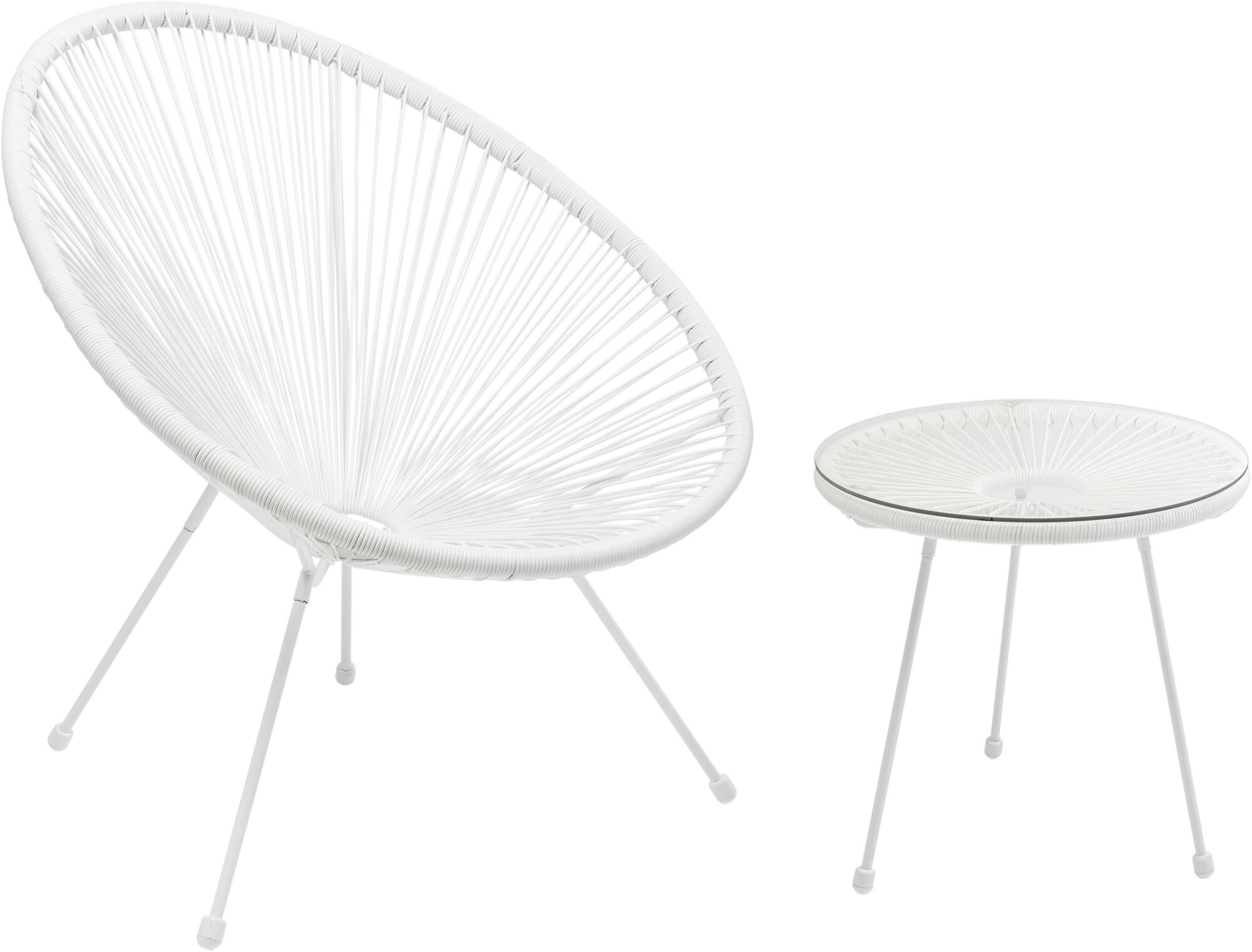 Set fotelja i tabure Acapulco bela (2/dela) – slika-1.