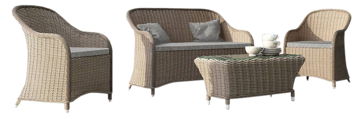 Zestaw ogrodowy Leonardo (4-set) piaskowy – obraz-1