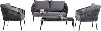 Soffgrupp Trädgård Elba Grey Quattro - Grå, (4/part) – bild-1.