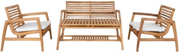 Zestaw ogrodowy wypoczynkowy 5-częściowy drewniany – grafika-1.
