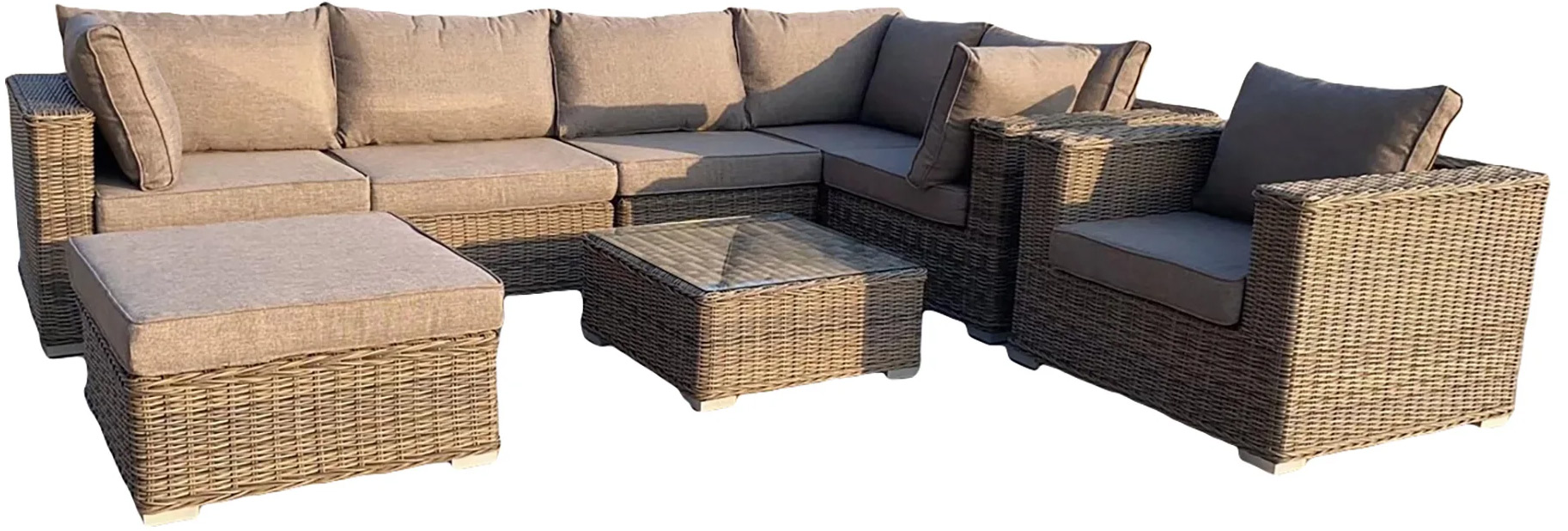 Zestaw ogrodowy z tecorattanu wypoczynkowy 4-częściowy – grafika-1.