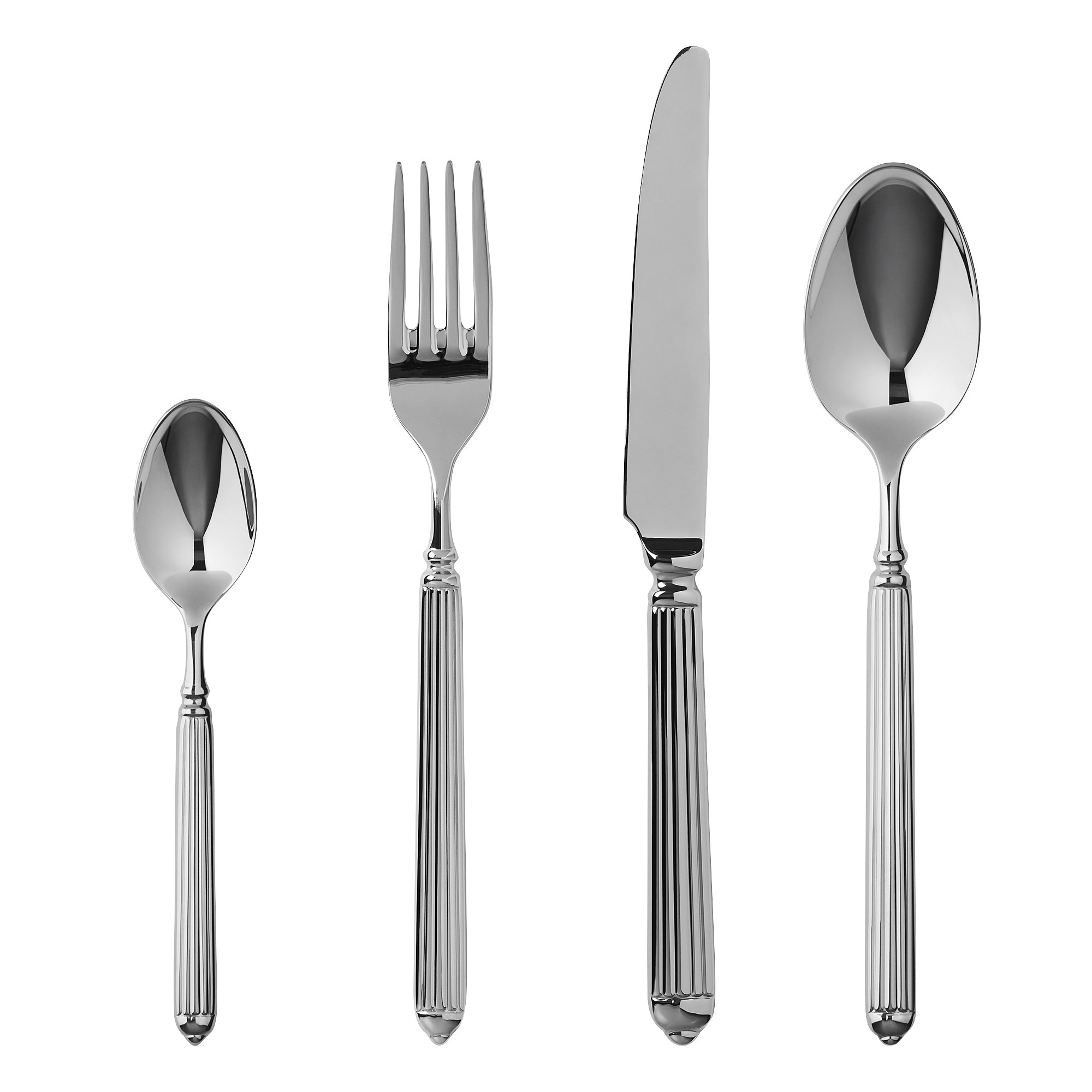 Zestaw sztućców Amelia (16-set) srebrny – obraz-1