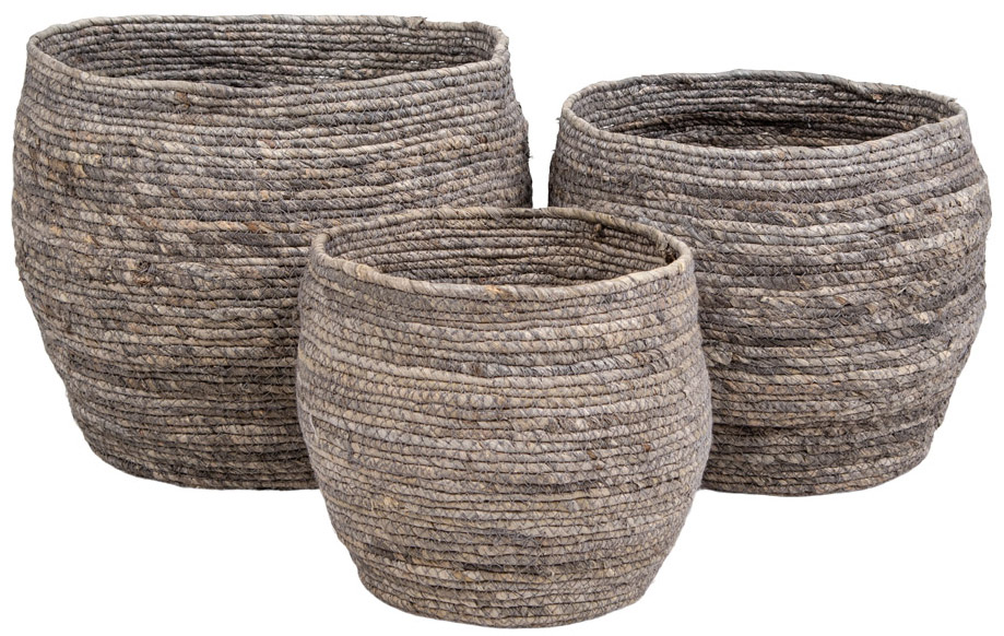 Zestaw trzech koszy dekoracyjnych szarych – grafika-1.