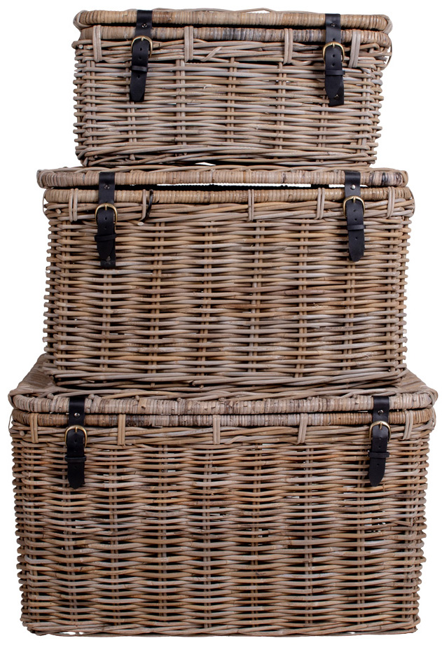 Zestaw trzech skrzyń Depok rattan - naturalne – grafika-1.